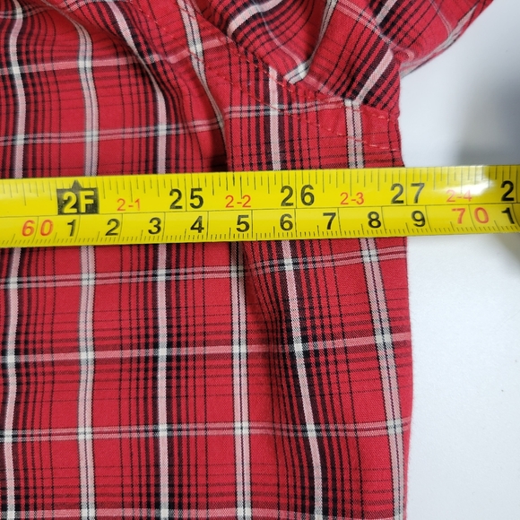 Wrangler Mens XXL Rugged Wear  Plaid Long Sleeve Front Pockets Button Down Shirt - Picture 7 of 9